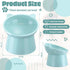 Zhehao 2 Pieces Plastic Raised Bowl Tilted 15 Degrees Elevated Cat Food and Water Bowls Set Anti Vomit Dog Kitten Food Dishes Pet for Cats and Sma...