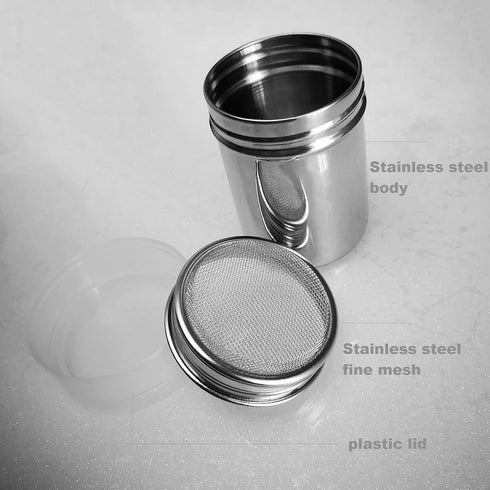 1 Pack Shaker Sifter Dispenser Duster Container Stainless Steel For Cinnamon Flour Powdered Sugar baking soda Cocoa Cornstarch ect. (Model-1)...