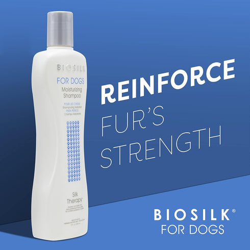 BioSilk for Dogs Silk Therapy Moisturizing Shampoo | Best Moisturizing Shampoo for All Dogs And Dogs With Dry, Itchy, and Sensitive Skin | 12 Oz D...