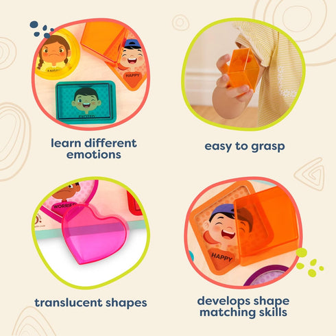 B. toys- Shapes & Emotions- Chunky Puzzle – Toddler Puzzle – Geometric Shapes & Emotions – Classic Toys for Kids – 2 Years +...