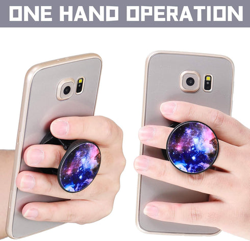 Weewooday 10 Pieces Phone Grip Holder Nebula Collapsible Phone Holder Self-Adhesive Sublimation Phone Holders for Smartphone and Tablets......