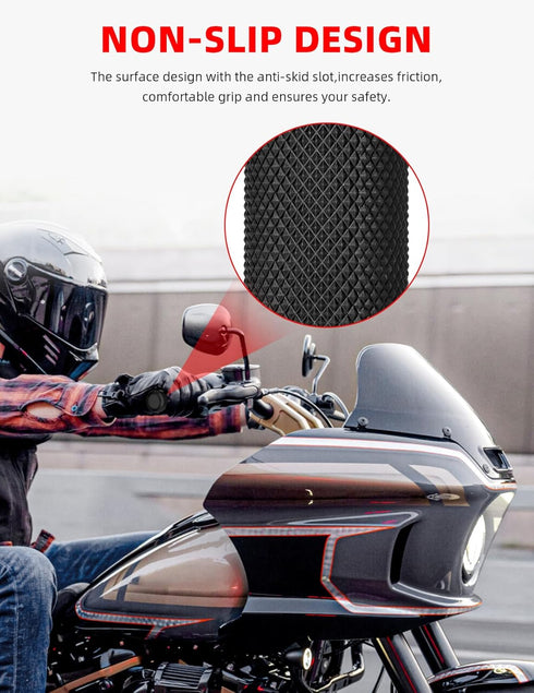 Amazicha Black 1” Motorcycle Hand Grips Handlebar Grips Compatible for Harley Sportster Touring Honda Kawasaki Suzuki Yamaha Bobber Chopper...