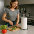 Creative Home Heavy Duty Metal Paper Towel Holder | Standing Roll Dispenser for Kitchen, Dining Countertops, Bathroom, Stable Base, 4.8" Diam × 11...