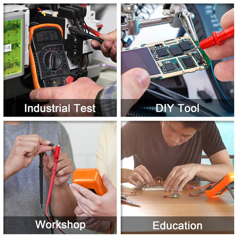 Digital Multimeter Voltmeter Battery Voltage Multi Tester Continuity Ohm Volt Amp DC AC Current Resistance Diodes 2000 Counts Electrical Test Mete...