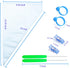 122Pieces Tipless Piping Bags - 100pcs Disposable Piping Pastry Bag for Royal Icing/Cookies Decorating - 10 Pastry Bag Ties,10 Clips &2 Scriber Ne...