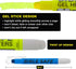 U.S. Office Supply Bible Safe Gel Highlighters, Pack of 12 - Set with 6 Bright Neon Yellow Highlight Colors Plus 6 Colors, Orange, Pink, Purple, G...