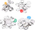 Self Cover Buttons, Craft Covered Button Kit, Buttons to Cover with Flat Backs, 10 Set Round Button Base, DIY Fabric Covered Button Kit, Size 20mm...