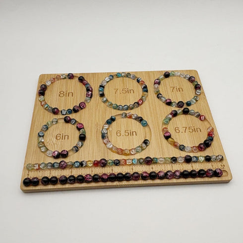 Petoysoso Small Bead Board for Jewelry Making, Bamboo Beading Board for Jewelry Bracelet Making, Bracelet Bead Board, Bracelet Bead Board for Brac...