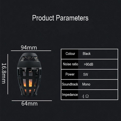 Led Flame Speaker Bluetooth Speaker,Dancing Flames Outdoor Indoor Portable Bluetooth Speaker &Torch Atmosphere Light USB...
