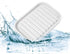 VOCOSTE Soap Dish, Soap Cleaning Storage, Keep Soap Dry for Home Bathroom Kitchen, Silicone, Light Gray, 13.5x9cm...