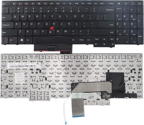 Laptop Keyboard Replacement Compatible with ThinkPad Edge E530 E530C E535 E545 Series Laptop 15.6 inch with The Number Keys Black US Layout No Bac...