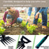 Weed Puller Tools Sharp Weeding Tool High Manganese Steel Weed Remover Tool, Grass Root Removal Tool with Handle 6 Teethes Dual Purpose Hand Weede...