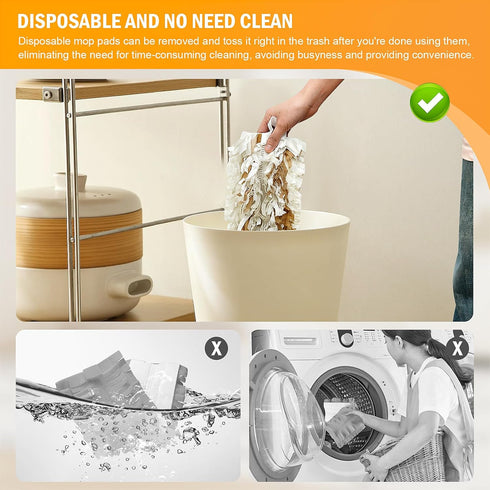12 Pack Disposable Mop Refill Pads for Swiffer Powermop Wood Mopping Pad Refills, Wood Floor Cleaning Power Mop Pads Replacement Wood Floor Mop Pa...