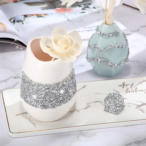 Rhinestones Sticker Sheet Crystal Self-Adhesive Bling Resin Glitter Rhinestone Sticker Sheet for Crafts Shoes Clothes (Silver,13.78 x 11.02 Inch)...