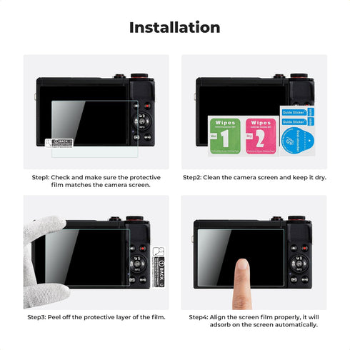 K&F Concept [3pcs Screen Protector for Canon G9X II G9X G7X III G7X II G7X G5X II G5X Camera, Ultra Clear Tempered Glass Screen Protector, Anti Sc...