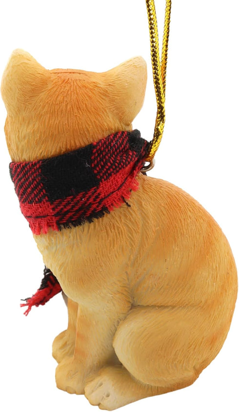 Orange Tabby Cat Christmas Ornament, 3 Inches...