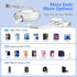 100W Multi Charging Cable for Apple Watch Charger, iPhone 15 Retractable Charging Cable with Type C 100W+IP 27W+iWatch Charger Retractable Phone C...