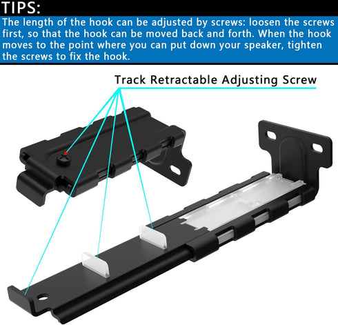 Soundbar Mount | Works with All Soundbar Including Samsung, Sony, Vizio, LG, & More | Depth Adjustable Sound Bar Mounts Under TV Bracket...