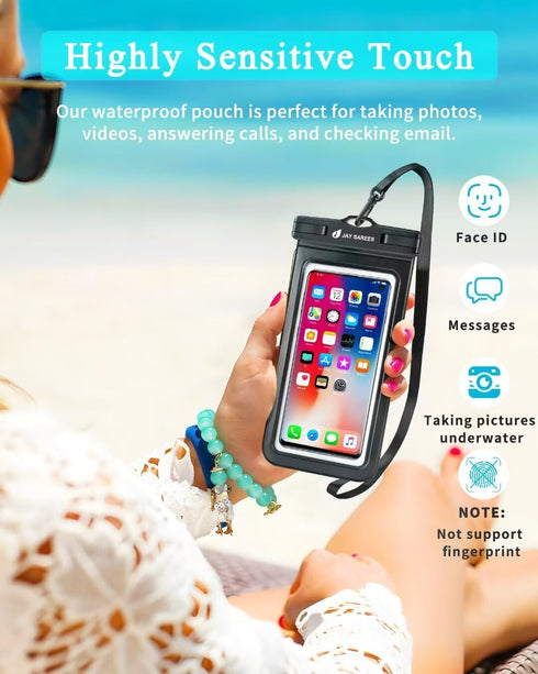 Universal Waterproof Phone Pouch 3 Pack, IPX8 Phone Water Protector Pouch Case Bag Lanyard Compatible iPhone 14 13 12 Pro Max Samsung Galaxy S22, ...