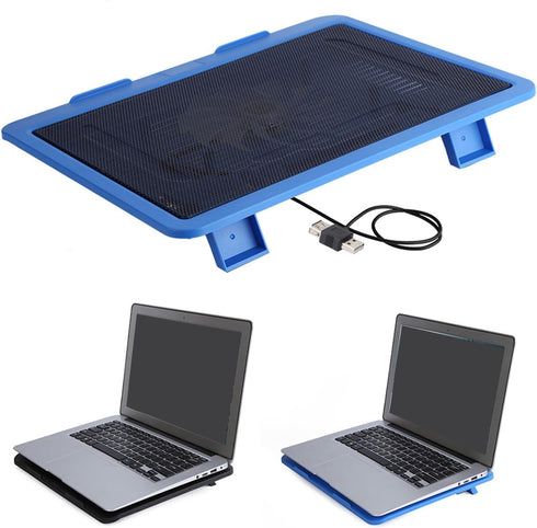 Laptop Cooler Cooling Pad, Portable Quiet Laptop Cooling Pad Stand with USB Stand Laptop Notebook Cooler for 14 Inch Below Notebook(Blue)...
