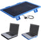 Laptop Cooler Cooling Pad, Portable Quiet Laptop Cooling Pad Stand with USB Stand Laptop Notebook Cooler for 14 Inch Below Notebook(Blue)...