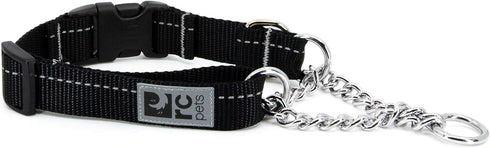 RC Pet Products 3/4" Primary Collection Martingale Dog Training Clip Collar, Small, Black...