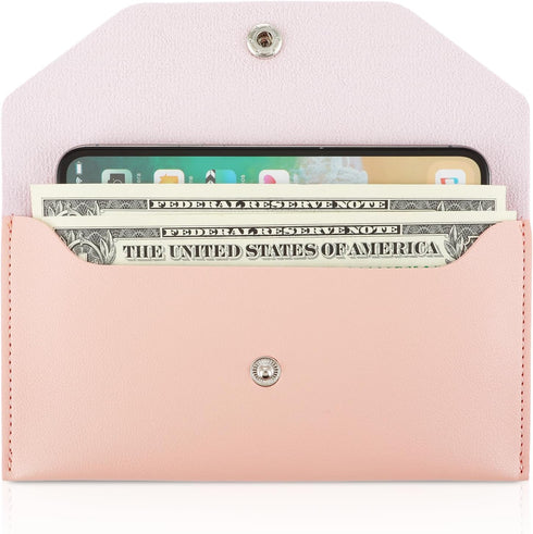 Cash Envelopes Bag, Money Envelope Wallet Bag PU Leacher Cash Money Pouch Budget Wallet, Reusable Cash Envelope for Wedding Birthday Graduation Ca...