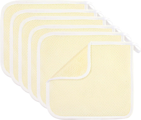 PHOGARY 6 Pack Exfoliating Wash Cloths for Body Scrub and Face Clean, Dual-Sided Exfoliating Wash Towels Bath Washcloths for Men Women Skin Massag...
