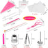 83 Pieces Stainless Steel Icing Piping Nozzle Tip Set with 44 Numbered Icing Tipsand Frosting Tools for Cake DIY, Cake Decorating Kits in a Box fo...
