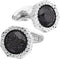 Octagon Black Obsidian Gemstone Men's Cufflinks In Gift Case Silver / 14K Gold Plated Cufflinks for Men Jewelry for Wedding Party Business Birthda...