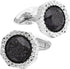 Octagon Black Obsidian Gemstone Men's Cufflinks In Gift Case Silver / 14K Gold Plated Cufflinks for Men Jewelry for Wedding Party Business Birthda...