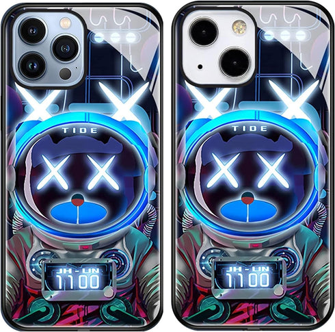 YHan iPhone 12 Pro Max 6.7-inch Case Colorful Luminous Tempered GlassMobile Phone Protective case,A Personalized Phone Case,Specially Designed for...