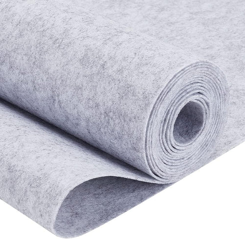 BENECREAT 9.8ft x 15.75" Light Gray Felt Fabric, Jewelry Box Lining, Craft Felt Fabric for Halloween Decorations, DIY Photo Frames and Jewelry Box...