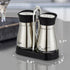 Lonffery Salt and Pepper Shakers Set, Stainless Steel Salt Containers with Glass Bottle for Table, RV, Camp, BBQ, Set of 2...