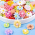 100Pcs Flower Daisy Slime Charms Set Easter DIY Craft Mixed Making Resin Jewery Charms Embellishments Flatback Resin Charms Flower Cabochons for D...
