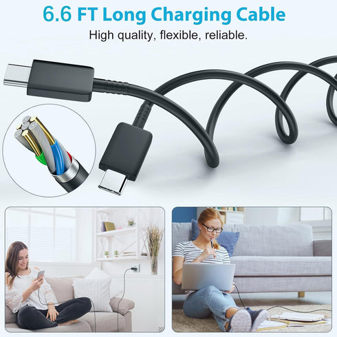 Super Fast Type C Charger, 25W USB C Wall Charger for Samsung Galaxy S24 Ultra/S24+/S24/S23 Ultra/S23/S22 Ultra/ S22/ S22 Plus, S20 / S21 Ultra Pl...
