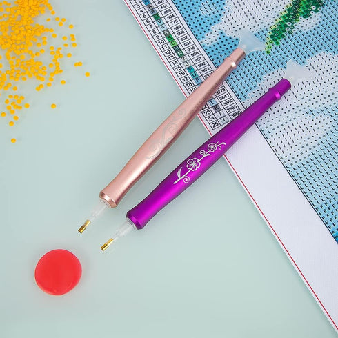 Sonsage Diamond Art Painting Pen for Adult,Flower Printing Pen 5D DIY Diamond Art Accessories Kits,Multi Replacement Drill Pen,Gem Jewel Wax Picke...