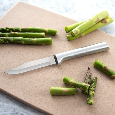 Rada Cutlery Regular Paring Knife (R101), 3.25" Stainless Steel Hollow Ground Blade, Made in USA, Made in USA, Silver Handle...