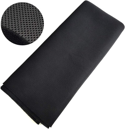 Speaker Grill Cloth Stereo Mesh Fabric for Speaker Repair, Black - 55 x 40 in / 140 x 100 cm...