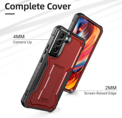 ExoGuard for Samsung Galaxy S22 Plus Case, Rubber Shockproof Heavy Duty Case with Screen Protector for Samsung S22 Plus Phone, Built-in Kickstand ...