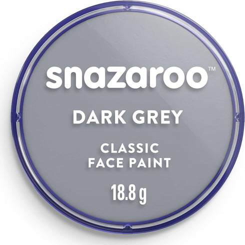 Snazaroo Classic Face and Body Paint, 18.8g (0.66-oz) Pot, Dark Grey...