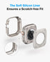 amBand Metal Case Screen Protector for Apple Watch Ultra 2/Ultra 49mm, W3 Rugged Bumper Thin Frame + 9H Tempered Glass Film + Ceramic-Like Back Co...