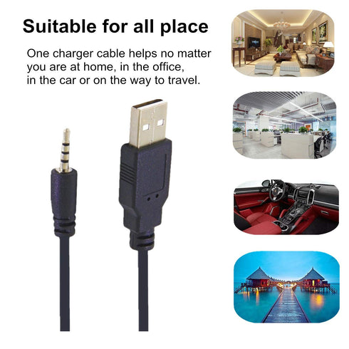 Ancable USB to 2.5mm Male, Headphone Charger Cable for JBL Synchros E30 E40BT E45BT E50BT EB40 S400BT S400 S500 S700 J56BT Wireless Headphones Rep...