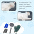 4 Pcs Cat Grooming Kit: Self-Cleaning Slicker Cat Brush, Deshedding Glove, and Cat Corner Massagers for Effortless Shedding, Detangling, and Relax...