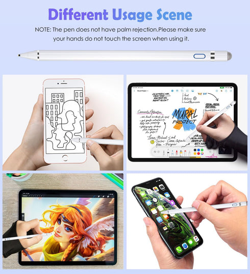 Active Stylus Pen for Touch Screens, Dual Pen Tips for Drawing &Writing,High Precise Universal Digital Pencil for A-pple i-Phone 15/14/13/12/11/X/...