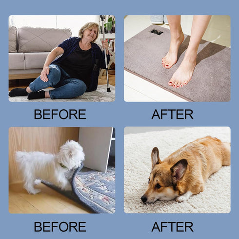 24 PCS Rug Tape?Rug Gripper Pads?Non Slip Rug Grippers?Non Slip Rug Pads for Hardwood Floors and Tiles?Hold Carpet in Place on Hardwood Floors and...