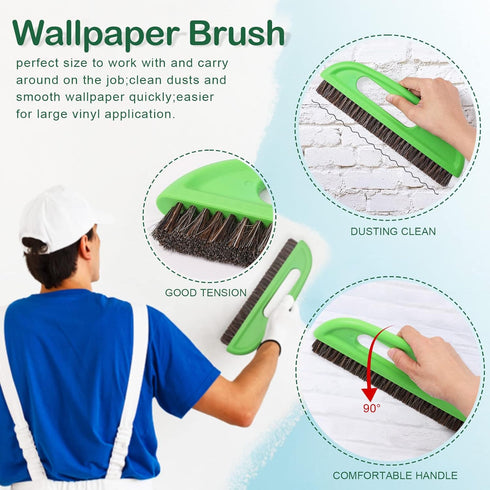 WRAPXPERT Wallpaper Smoothing Tools,Wallpaper Tool Kit with Squeegee Smoother,Seam Roller,Wallpaper Brush for Wallpaper Hanging,Contact Paper,Viny...