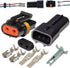 2 Pin Metri-Pack Waterproof Connector 10-12awg Terminals and Seals 46Amp (10-12 GA (1set))...