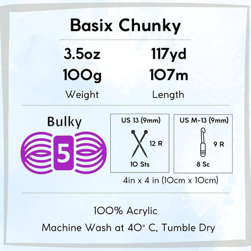 Premier Basix Chunky Knitting Yarn Bubblegum 1145-20 (3-Pack) Same Dye Lot Chunky Bulky #5 Soft 100% Acrylic Bundle with 1 Artsiga Craft Bag......