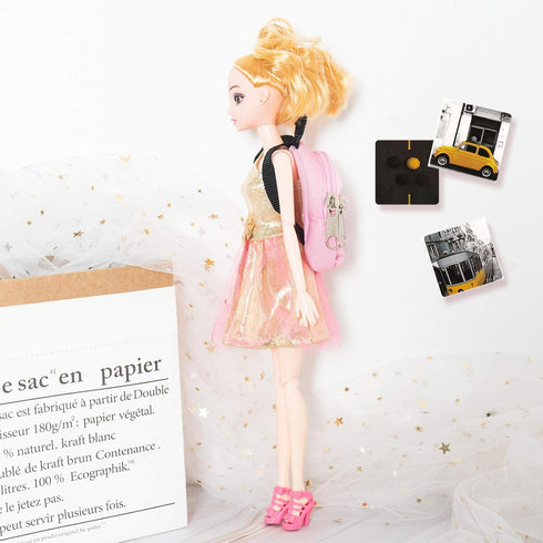 SOTOGO 31 Pieces Doll Accessories Include 10 Pieces Mini Doll Backpacks Mini Doll Bag Cute Zipper Backpack Mini Books Backpacks and 21 Pieces Mini...